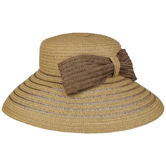 Women Audrey Big Brim Sun Hat Natural Brown Mayser Straw Hats