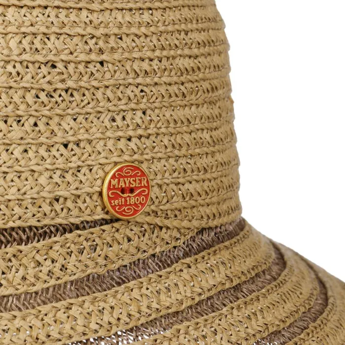 Women Audrey Big Brim Sun Hat Natural Brown Mayser Straw Hats Women Audrey Big Brim Sun Hat Natural Brown Mayser Straw Hats