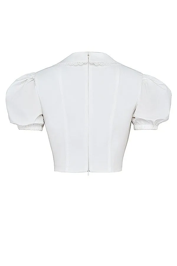 Women Augusta White Pin Tuck Top House Of CB Tops