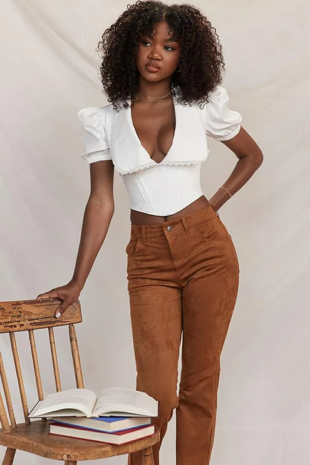 Women Augusta White Pin Tuck Top House Of CB Tops