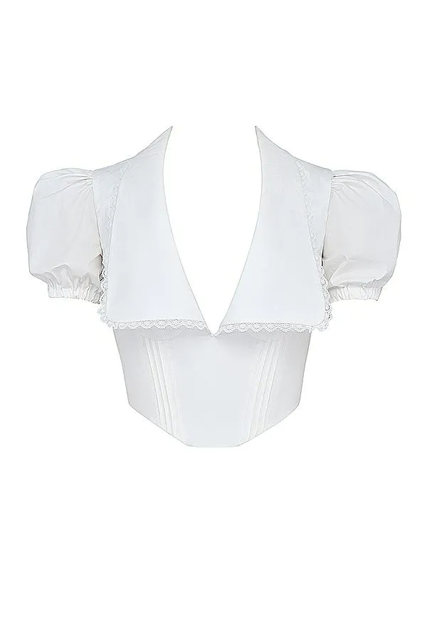Women Augusta White Pin Tuck Top House Of CB Tops