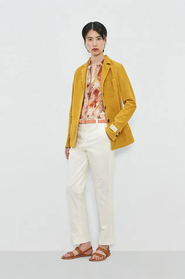 Women BAGLIETTOW 8211 Baby Corduroy Singlebreasted Jacket 8211 Mostarda Massimo Alba Jackets and Coats Women BAGLIETTOW 8211 Baby Corduroy Singlebreasted Jacket 8211 Mostarda Massimo Alba Jackets and Coats