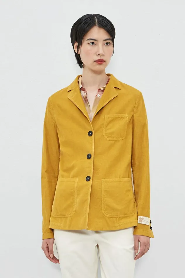 Women BAGLIETTOW 8211 Baby Corduroy Singlebreasted Jacket 8211 Mostarda Massimo Alba Jackets and Coats Women BAGLIETTOW 8211 Baby Corduroy Singlebreasted Jacket 8211 Mostarda Massimo Alba Jackets and Coats