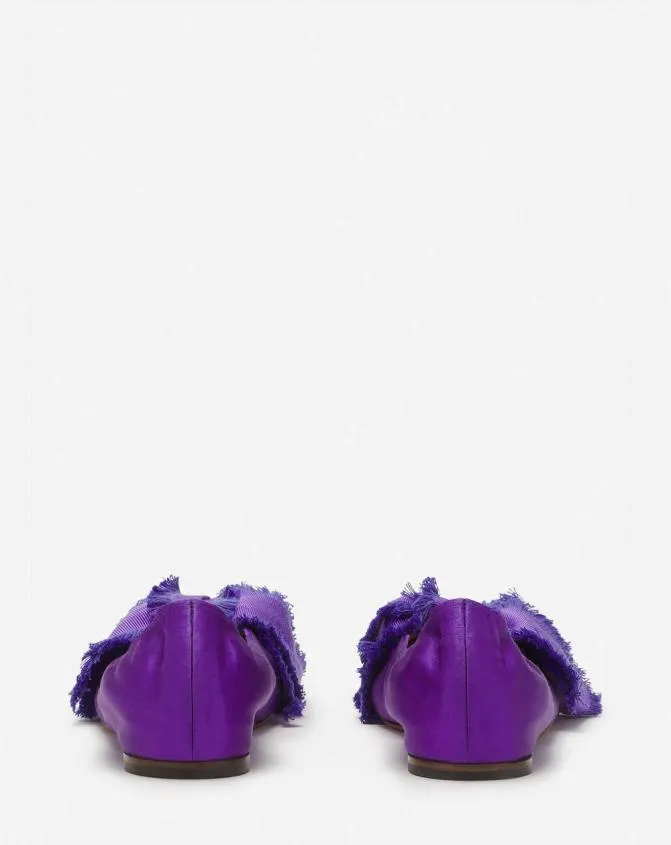Women Ballerinas Lanvin Ballerina Flat With A Satin Bow Anemone