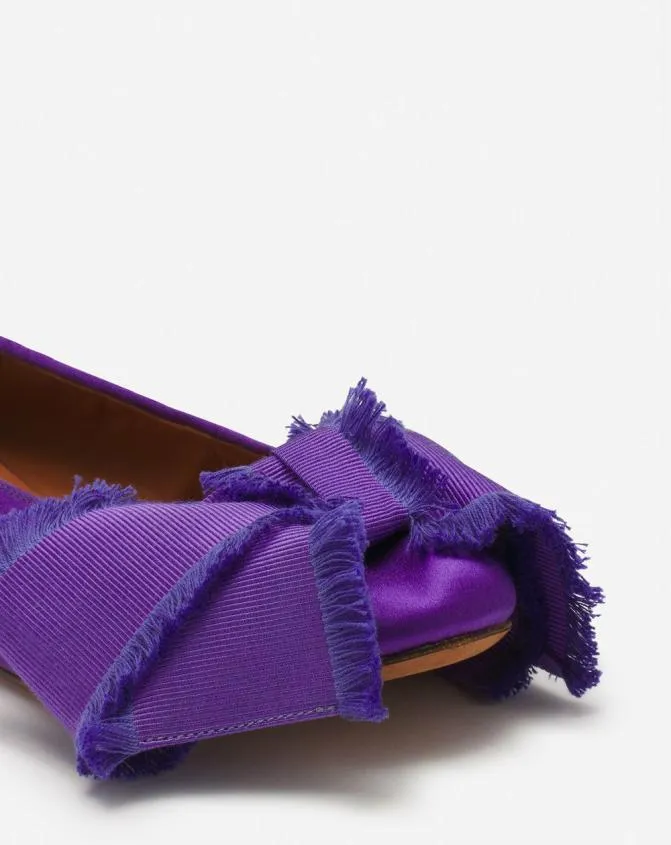 Women Ballerinas Lanvin Ballerina Flat With A Satin Bow Anemone