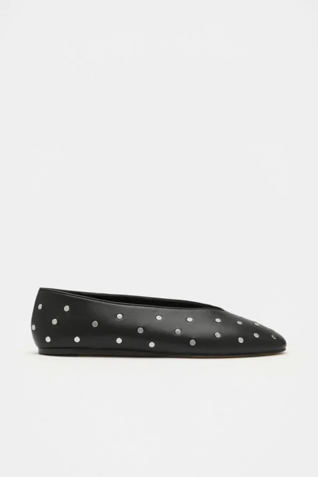 Women Ballets Seed Heritage Margot Studded Ballet Flat Black