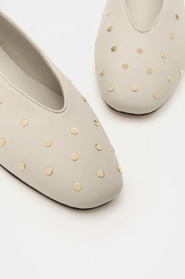 Women Ballets Seed Heritage Margot Studded Ballet Flat Oat