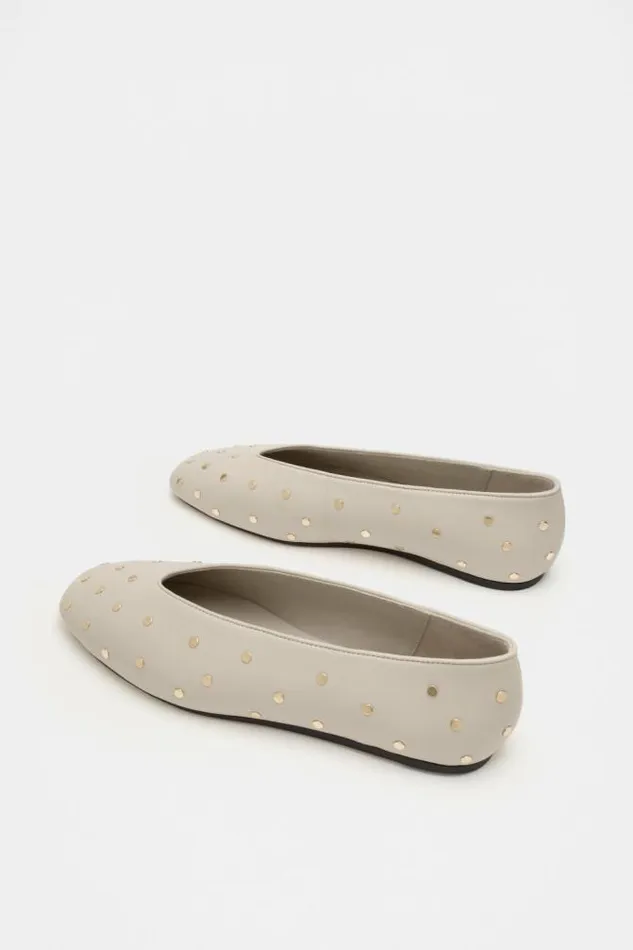 Women Ballets Seed Heritage Margot Studded Ballet Flat Oat