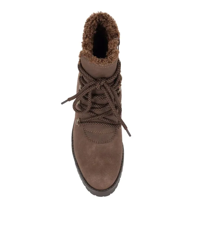 Women Baretraps Booties Dennison Lace Up Boot Brown