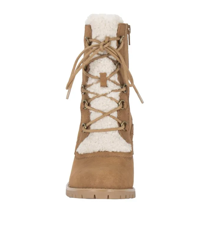 Women Baretraps Booties Hadlee Lace Up Bootie Cognac