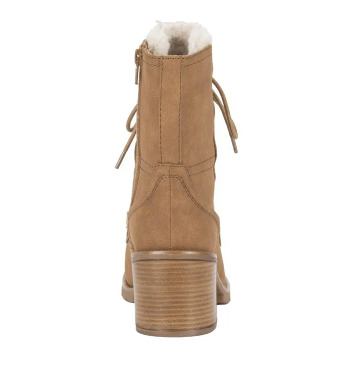 Women Baretraps Booties Hadlee Lace Up Bootie Cognac