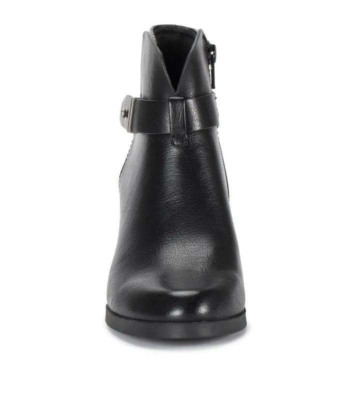 Women Baretraps Booties Lane Block Heel Bootie Black Croco