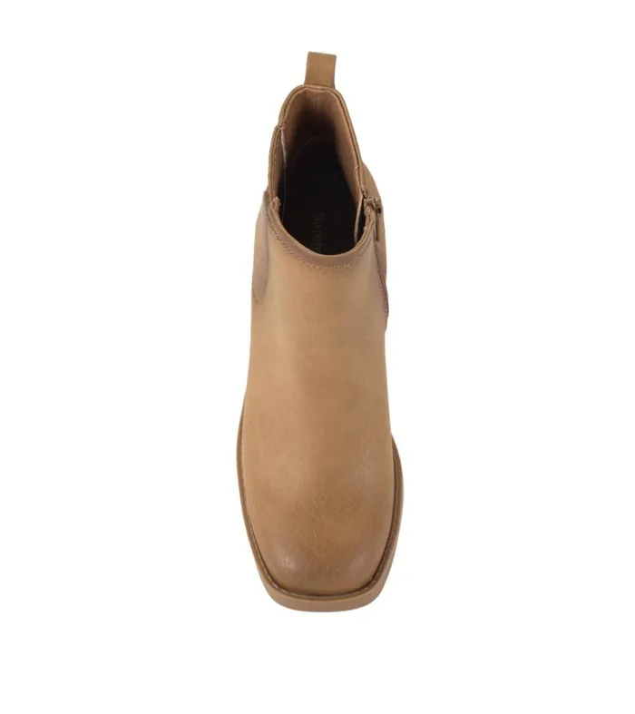 Women Baretraps Booties Maria Block Heel Bootie Sandstone Women Baretraps Booties Maria Block Heel Bootie Sandstone