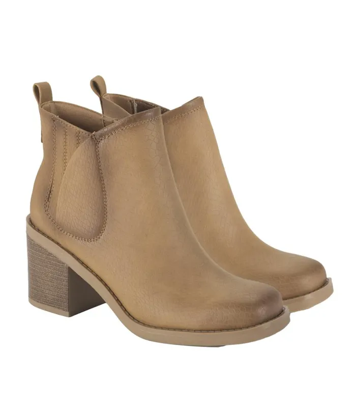 Women Baretraps Booties Maria Block Heel Bootie Sandstone Women Baretraps Booties Maria Block Heel Bootie Sandstone
