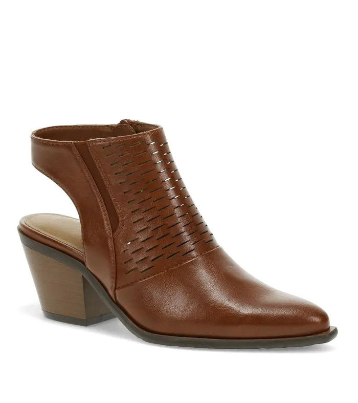 Women Baretraps Booties Yangley Block Heel Bootie Mahogany