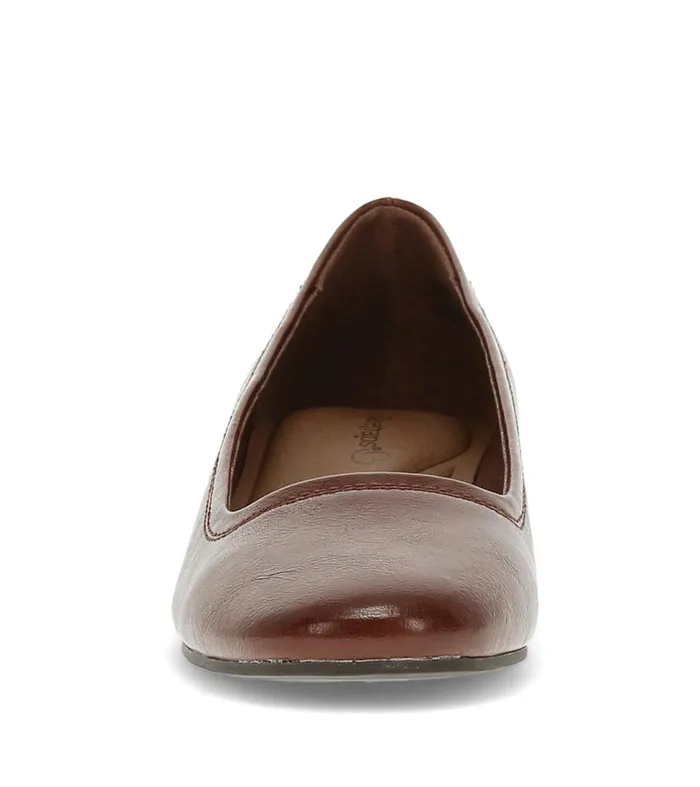 Women Baretraps Dress Shoes Covette Wedge Slip On Mahogany
