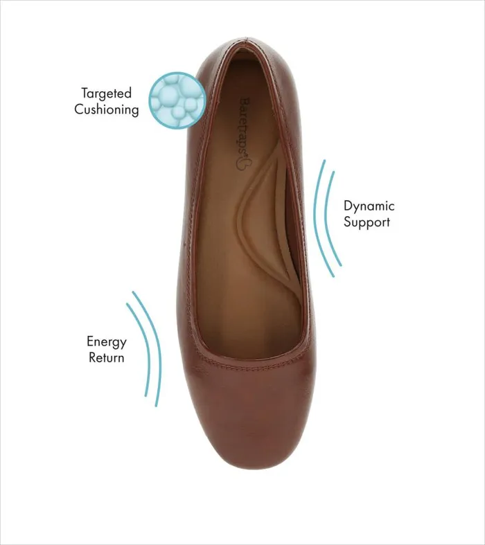 Women Baretraps Dress Shoes Covette Wedge Slip On Mahogany