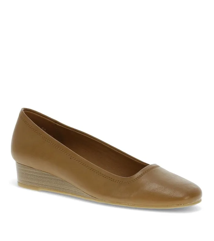 Women Baretraps Flats and Loafers Covette Wedge Slip On Walnut