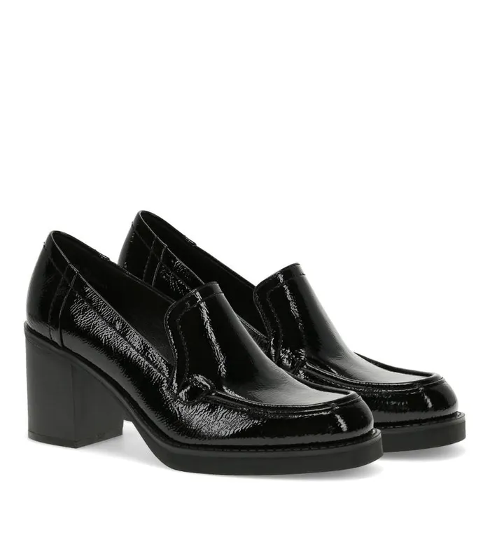 Women Baretraps Flats and Loafers Gretel Block Heel Loafer Black Patent Women Baretraps Flats and Loafers Gretel Block Heel Loafer Black Patent