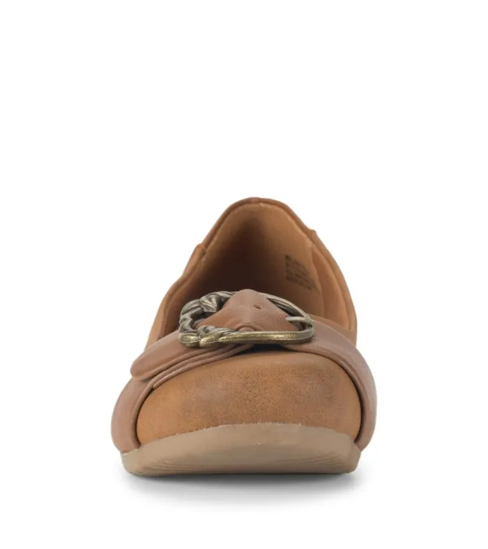 Women Baretraps Flats and Loafers Milady Flat Cognac