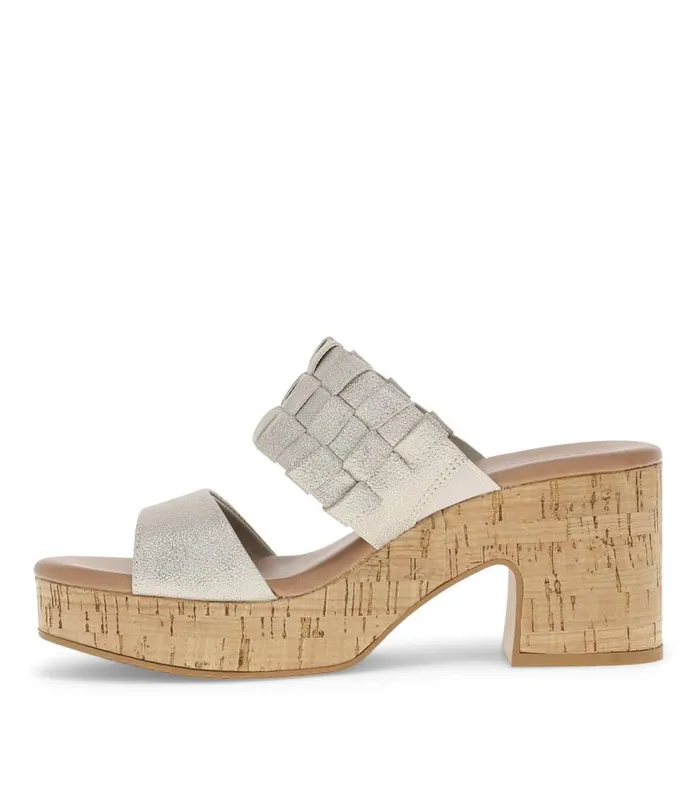 Women Baretraps Slides and Slip On Sandals Mavis Block Heel Slide Sandal Champagne Women Baretraps Slides and Slip On Sandals Mavis Block Heel Slide Sandal Champagne