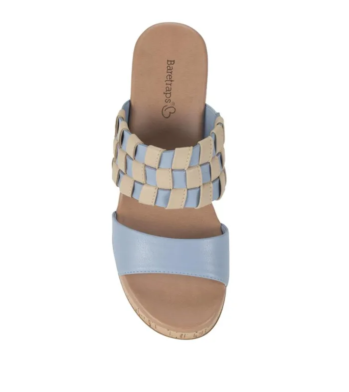 Women Baretraps Slides and Slip On Sandals Mavis Block Heel Slide Sandal Island Blue Women Baretraps Slides and Slip On Sandals Mavis Block Heel Slide Sandal Island Blue