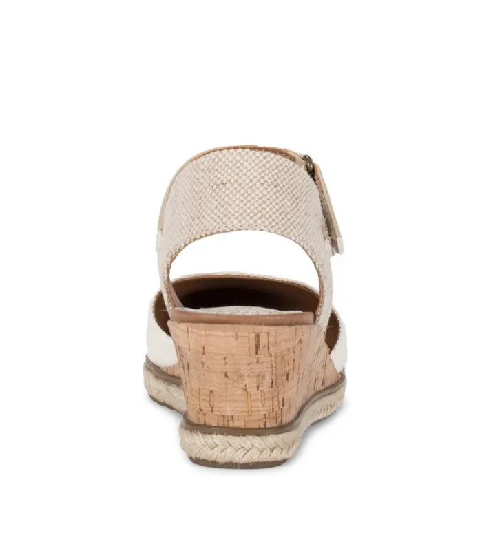Women Baretraps Wedge Sandals Ocean Closed Toe Wedge Sandal Cream