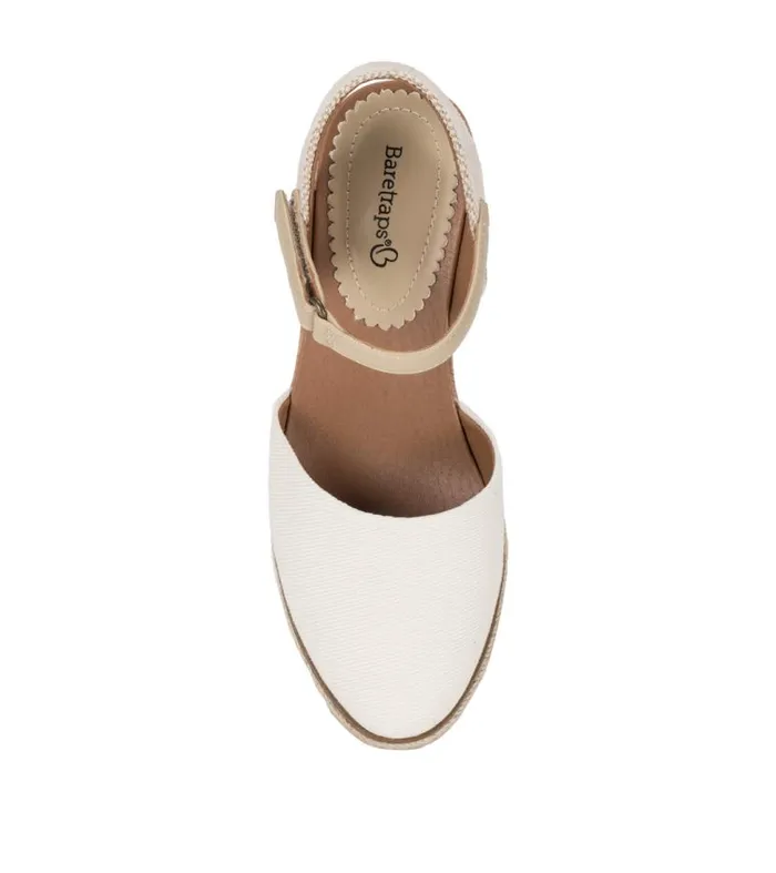 Women Baretraps Wedge Sandals Ocean Closed Toe Wedge Sandal Cream