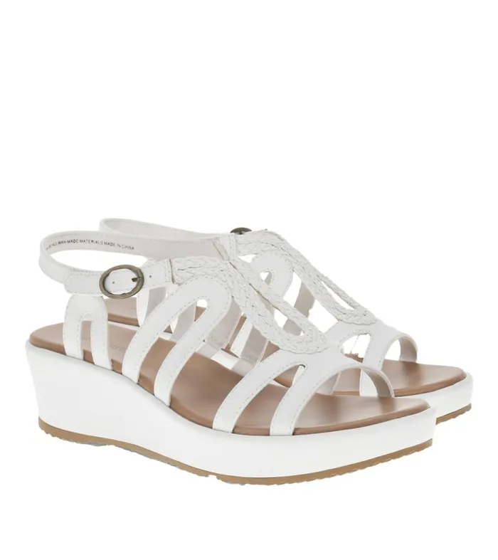 Women Baretraps Wedge Sandals Wilma Wedge Sandal White Women Baretraps Wedge Sandals Wilma Wedge Sandal White