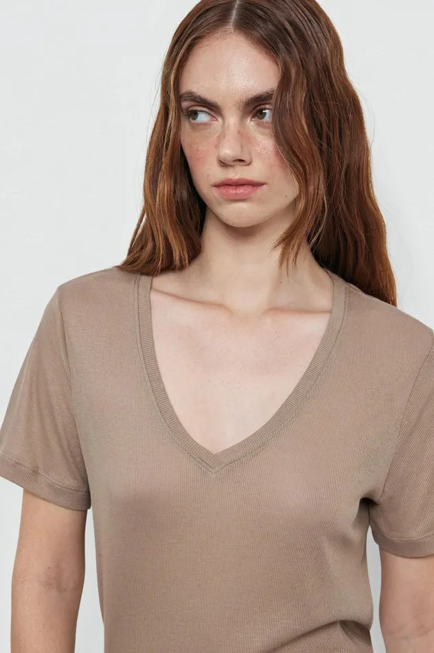 Women BATH 8211 Cotton Silk Jersey Tshirt 8211 Corda Massimo Alba Tops