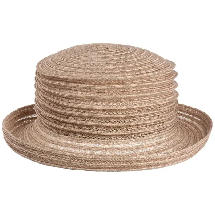 Women Belma Pleated Hat Beige Mayser Straw Hats