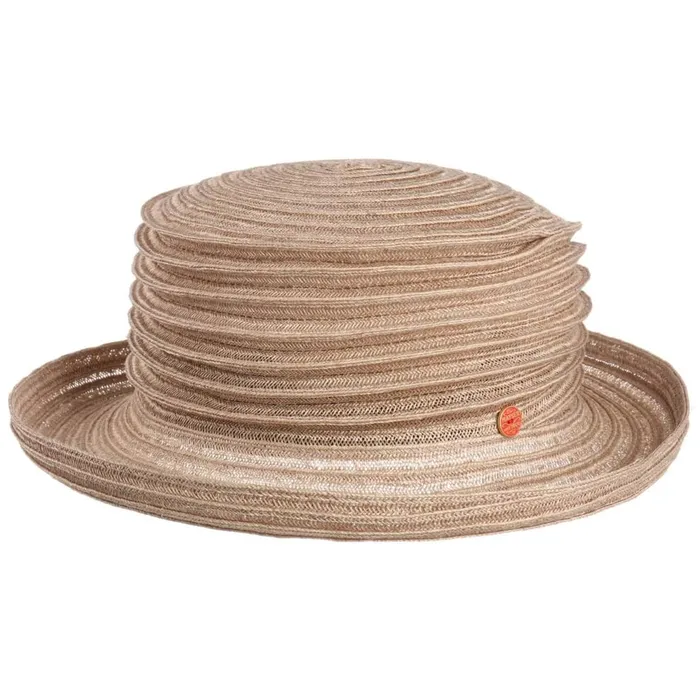 Women Belma Pleated Hat Beige Mayser Straw Hats Women Belma Pleated Hat Beige Mayser Straw Hats