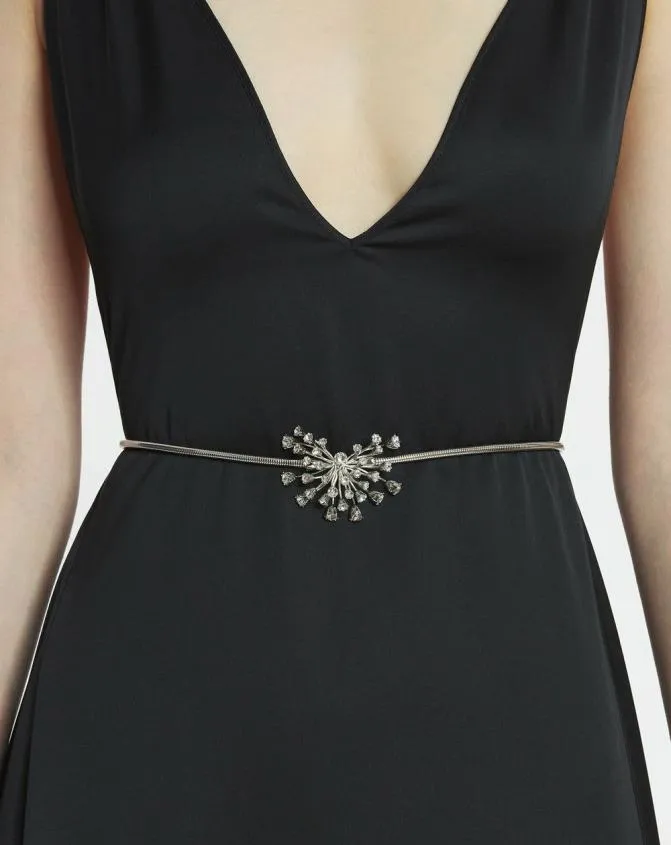 Women Belts Lanvin Traviata By Brass And Leather Belt Silvercrystal Women Belts Lanvin Traviata By Brass And Leather Belt Silvercrystal
