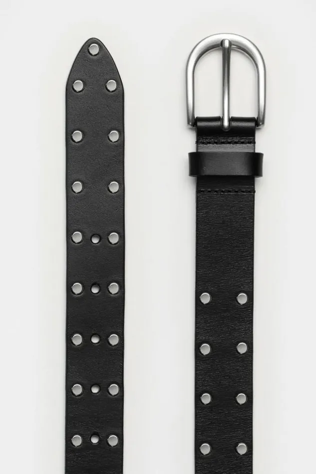 Women Belts Seed Heritage Ada Studded Belt Black