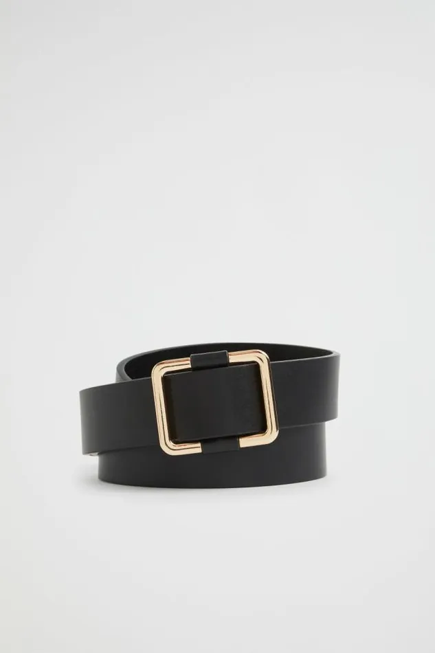 Women Belts Seed Heritage Naomi Leather Hip Belt Black