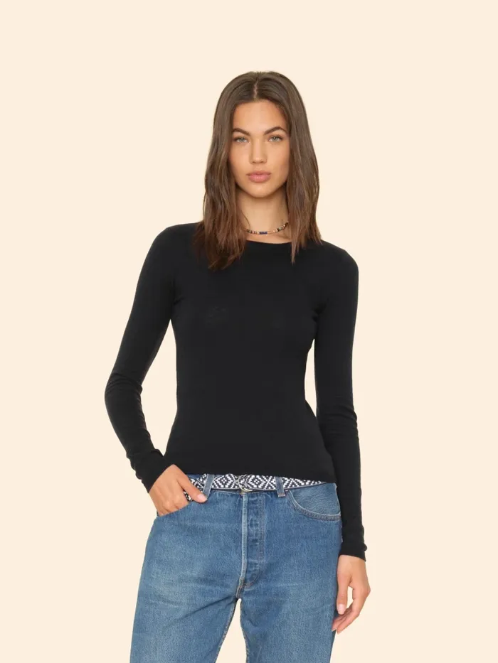 Women Black Crewe Sweater Sweaters and Jackets XRENA