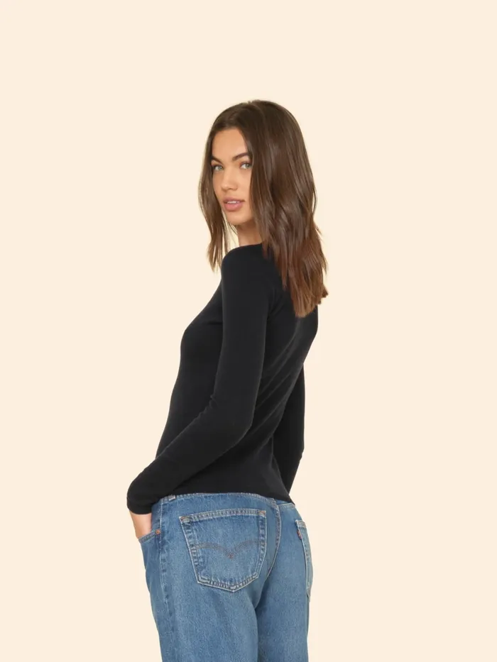 Women Black Crewe Sweater Sweaters and Jackets XRENA Women Black Crewe Sweater Sweaters and Jackets XRENA