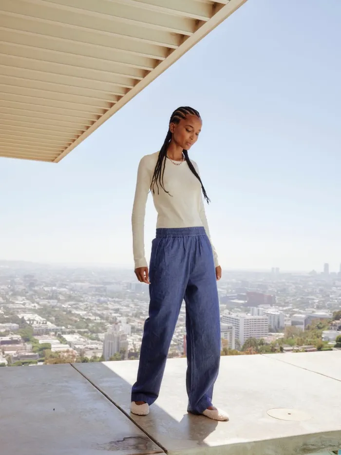 Women Blue Rinse Atticus Pant Pants and Jumpsuits XRENA