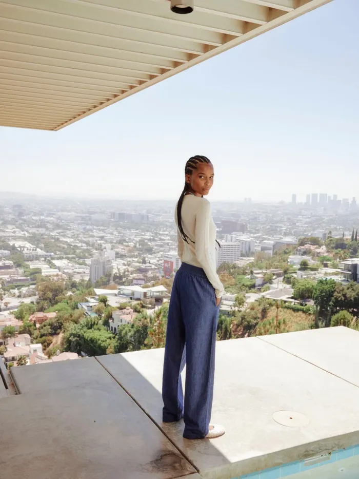 Women Blue Rinse Atticus Pant Pants and Jumpsuits XRENA