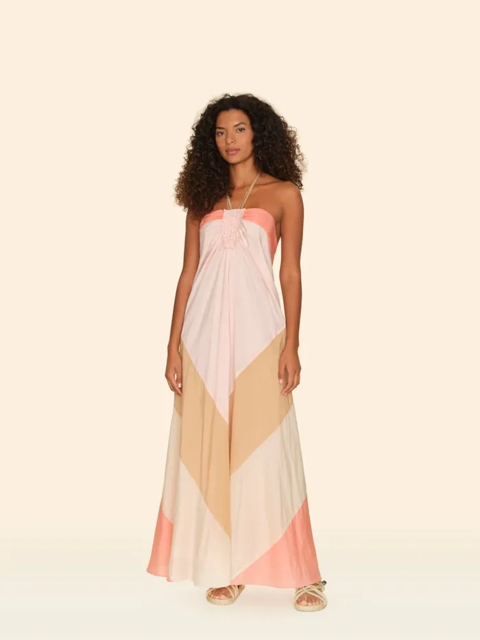 Women Blush Tone Maya Dress Dresses XRENA