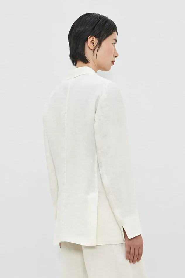 Women CARLOTTA2 8211 Herringbone Linen Doublebreasted Jacket 8211 Panna Massimo Alba Jackets and Coats Women CARLOTTA2 8211 Herringbone Linen Doublebreasted Jacket 8211 Panna Massimo Alba Jackets and Coats