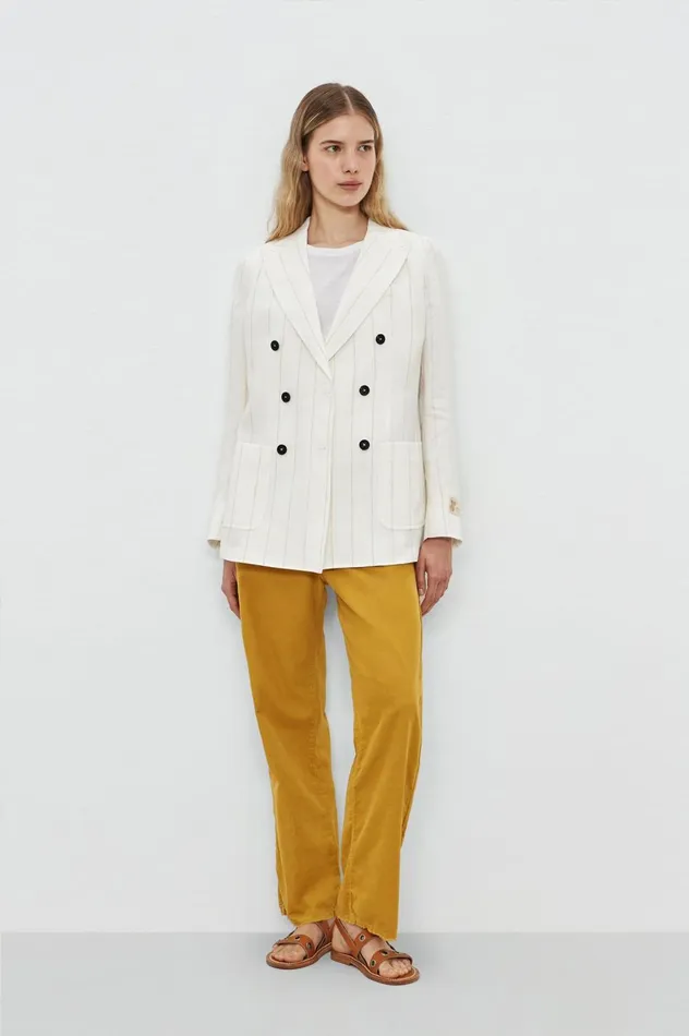 Women CARLOTTA2 8211 Linen Doublebreasted Jacket 8211 Sesame Massimo Alba Jackets and Coats Women CARLOTTA2 8211 Linen Doublebreasted Jacket 8211 Sesame Massimo Alba Jackets and Coats