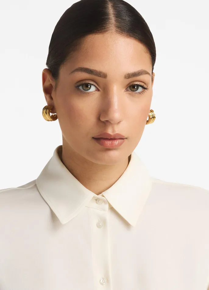 Women Christina Caruso Jewelry St John Christina Caruso Baby Triple Hoop Earring Gold Women Christina Caruso Jewelry St John Christina Caruso Baby Triple Hoop Earring Gold