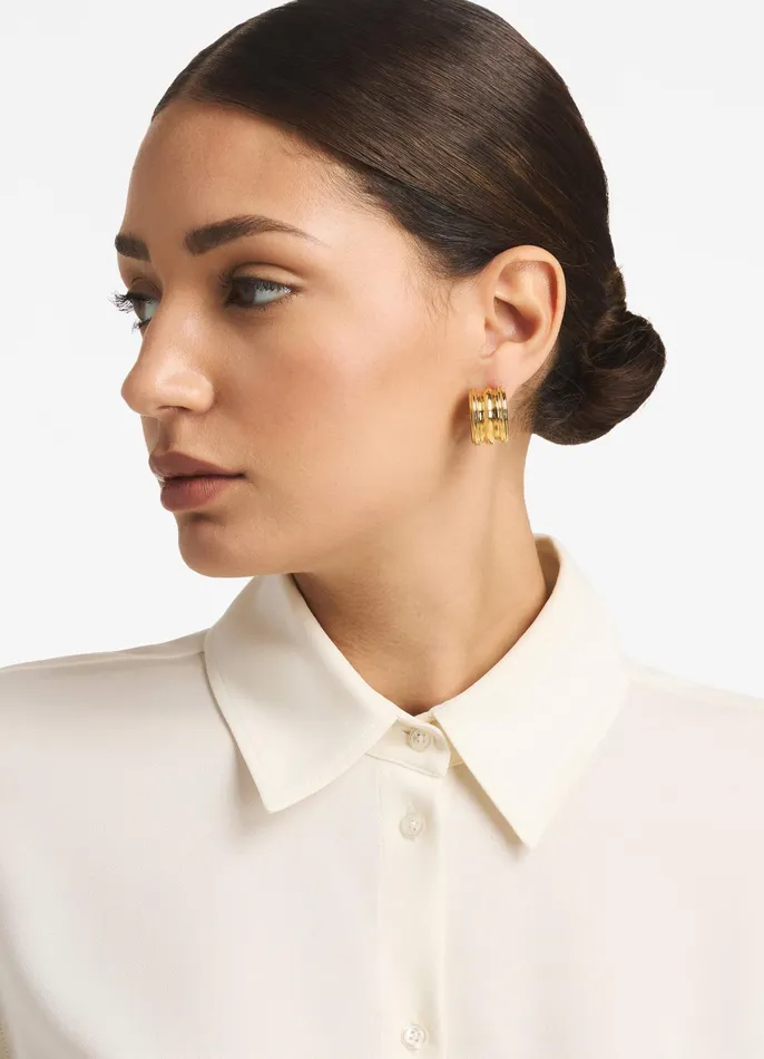 Women Christina Caruso Jewelry St John Christina Caruso Baby Triple Hoop Earring Gold Women Christina Caruso Jewelry St John Christina Caruso Baby Triple Hoop Earring Gold