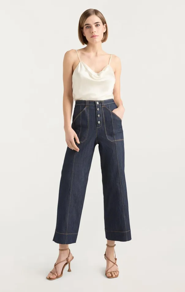 Women Cinq Sept Bottoms Benji Pant Indigo