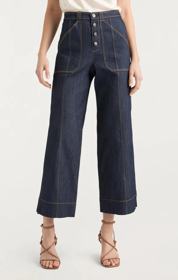 Women Cinq Sept Bottoms Benji Pant Indigo