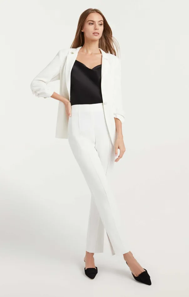 Women Cinq Sept Bottoms Brianne Pant Ivory