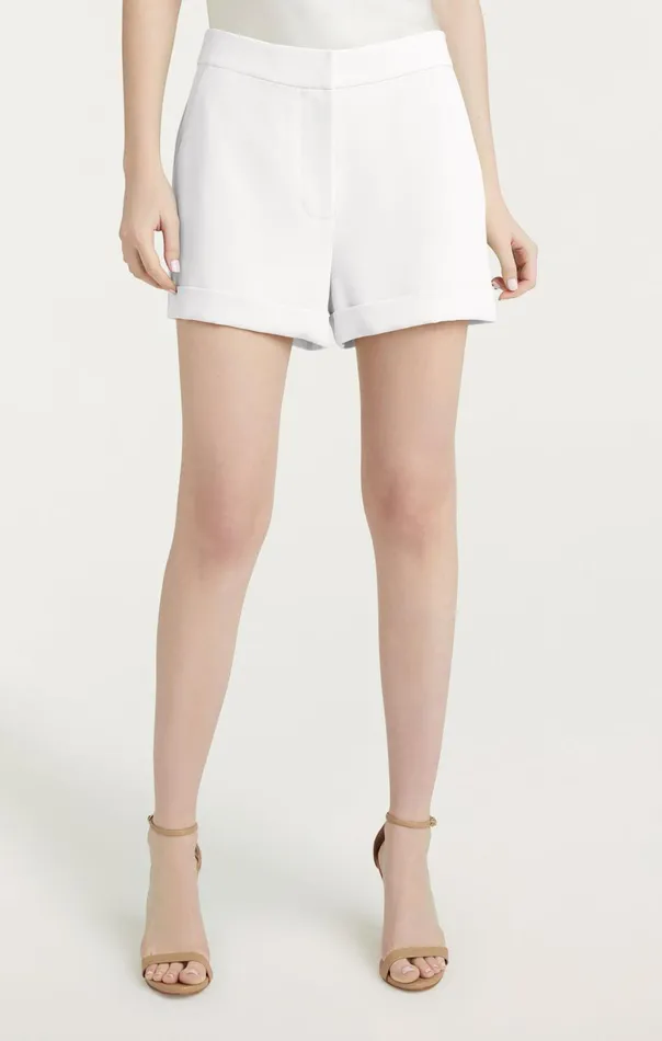 Women Cinq Sept Bottoms Crepe Elaine Short Ivory