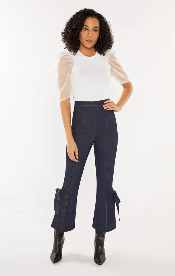 Women Cinq Sept Bottoms Denim Lou Pant Indigo