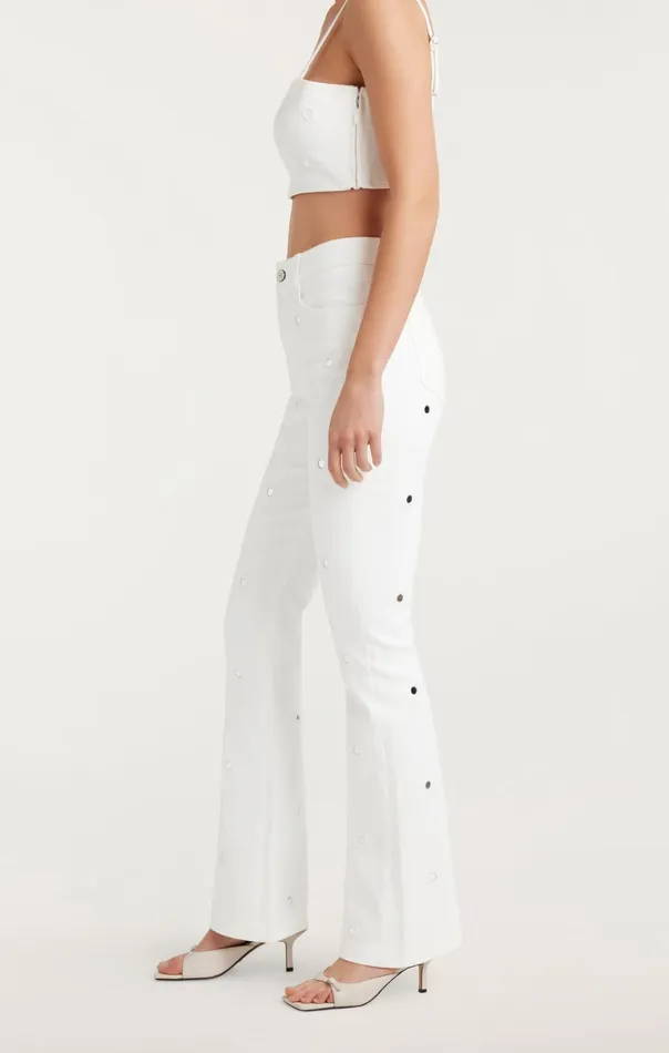 Women Cinq Sept Bottoms Mirror Denim Shailene Pant White